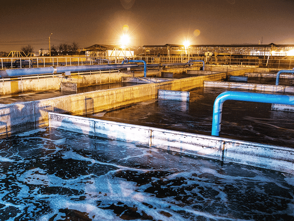 Waste water treatment pools - bubbling waters